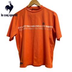 le coq sportif オレンジ ポロシャツ　半袖　夏コーデ