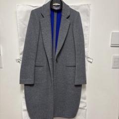 エンフォルド チェスターコート ウール ロング　グレー×ブルー enfold エンフォルド チェスターコート ウール ロング グレー×ブルー