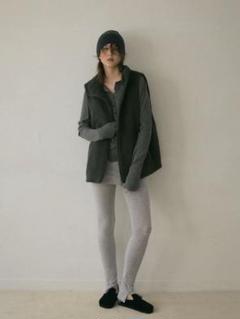 ETRE TOKYO メルトンフリースベスト etretokyo メルトンフリースベストCHARCOAL