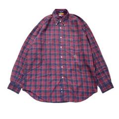 7BS3 TOMMY HILFIGER ロゴ刺繍　チェック長袖シャツ　古着