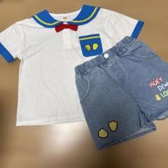 再お値下げ ディズニー ドナルドダック Tシャツとショートパンツ 120cm