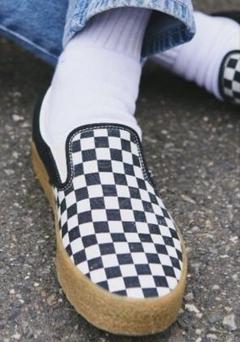 VANS チェッカー柄 スリッポン/US9/THEBONEZ/JESSE - メルカリ