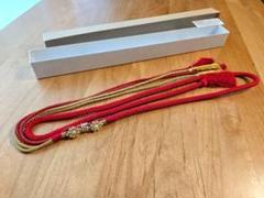 帯締め　帯飾り　赤　金　パール　成人式　振り袖