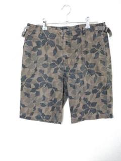 エーグル　AIGLE　ショートパンツ　レディースL　カモフラ柄　調整ベルト付　綿