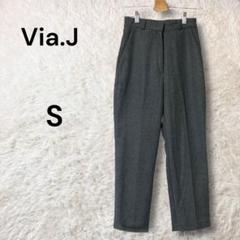 via j レディーステーパードパンツ ポリエステル 厚手 秋冬 Sヴィアジェイ
