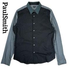 PaulSmith ポールスミス ドット柄 切り替え長袖シャツ