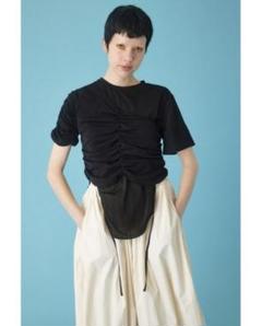 herin へリン　white short tops 未使用品 HeRIN.CYE | Deformation cut tops (Tシャツ・カットソー(半袖