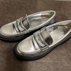 新品 ZARA ザラ ローファー シルバー 41 タグ付き オンライン