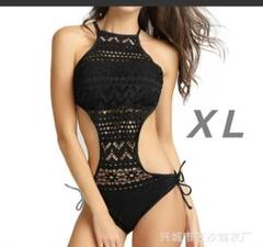 【 XLサイズ / モノキニ水着 】ブラック スタイルアップ 海 ビーチ 新品