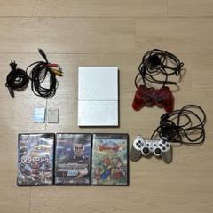 ソニー　プレステ2 本体 シルバー　SCPH-90000 ソフト　メモリーカード