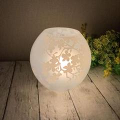IKEA 花柄もよう テーブルランプ (LED球対応)