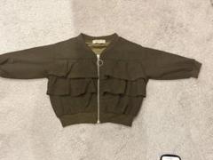 フリル付きオリーブグリーンジャケット 110cm