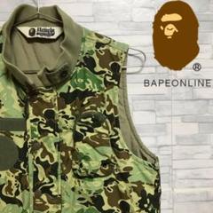【激レア】 a bathing ape ベスト 迷彩 カモフラ 迷彩