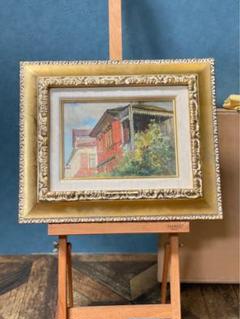 絵画 油絵 インテリア 額縁 コレスニク ボルガ河畔の家 絵画 油絵 インテリア 額縁 コレスニク ボルガ河畔の家 - メルカリ