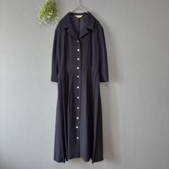 ★ロートレアモン［M］極美品　上質　スタイルUP　七分袖　ロングシャツワンピース
