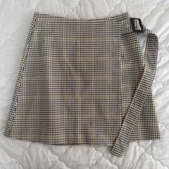 snidel チェック柄ラップスタイルミニスカート snidel チェック柄ラップスタイルミニスカート