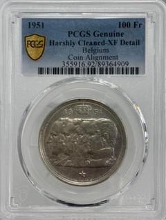PCGS MS64★1911年 ベルギー 1フラン 銀貨★アンティーク コイン 動画あり】ベルギー 1346-84年 フランドル伯爵ルイ2世 1シェーズ