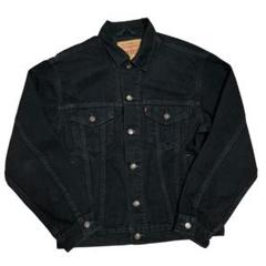 90s Levi’s デニムジャケット 黒系 XL 短丈 新着】90s Levi's デニムジャケット 黒系 XL 短丈新 デザイン