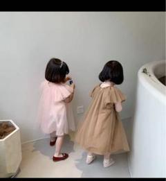 チュールワンピース　ピンク90cm