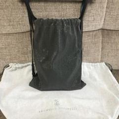 ブルネロクチネリモニーレリュックサックダークグレー皮革