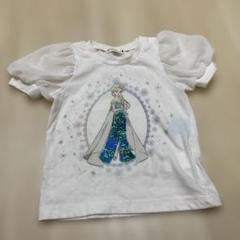 ブランシェス　エルサ スパンコールTシャツ ホワイト 100cm