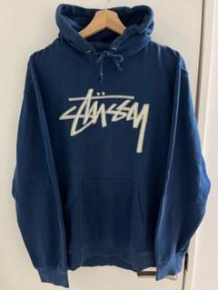 希少　Stüssy ネイビー パーカー USA製　Lサイズ