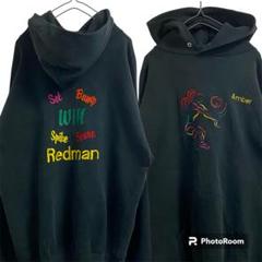 【希少】90s ラッセル スウェット パーカー 二段プリント ブラック 希少】90s ラッセル スウェット パーカー 二段プリント ブラック