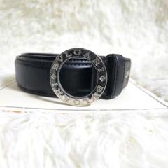 大人気！BVLGARI ロゴマニア サークルロゴ ベルト レザー