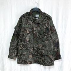 良品 韓国軍 デジタルカモ 刺繍入り 迷彩 シャツ ジャケット