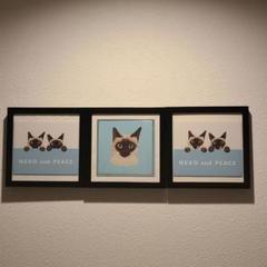 猫の絵画 3点セット(ハンドメイド品)