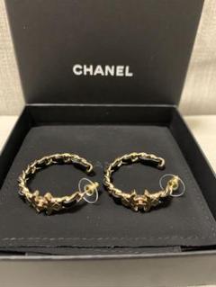 シャネル CHANEL フープピアス ターンロック チェーントリミング シャネル CHANEL フープピアス ターンロック チェーントリミング
