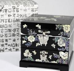 【専用】螺鈿ラデン 黒地花鳥蝶 宝石箱 ジュエリーボックス 小物入れ 専用】螺鈿ラデン 黒地花鳥蝶 宝石箱 ジュエリーボックス 小物