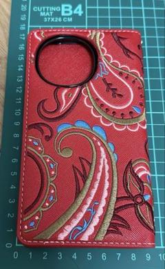 アクオスR9 SH51E スマホケース AQUOSR9 ペイズリー刺繍