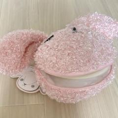 【新品タグ付き】うさぎ型 ふわふわCDポーチ DVD ピンク ぬいぐるみ