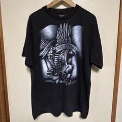 90s ROCK EAGLE Tシャツ 両面プリント ブラック バイク