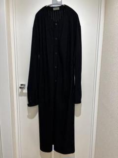 ヨウジヤマモト ロングカーディガン ダークネイビー Yohji Yamamoto】 ロングカーディガン 厚手 ネイビー 3 美品