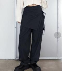 レイヤード カーゴーフィット スカートパンツ