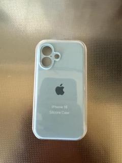 携帯ケース iphone16 シリコーンケース ライトブルー