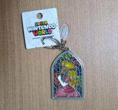 USJ マリオ　ピーチ姫　ステンドグラス　キーホルダー