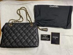 【最終価格】CHANEL キャビアスキン ファスナーロゴ ショルダー バッグ