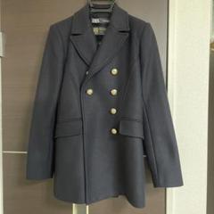 かん⭐︎zara ウールネイビーコート　新品　S〜M ZARA ネイビー ダブルブレストウールコート S - メルカリ
