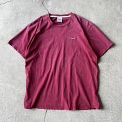 00s OLD NIKE ワンポイント スウォッシュ 刺繍ロゴ Tシャツ XXL