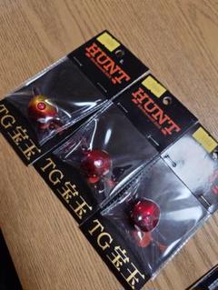 HUNT TG釣玉 ゴールド・レッド 3個セット タングステン 100g HUNT TG宝玉 赤 3個セットタングステン100g タイラバ