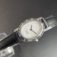 【良品 正規品】 エルメス 腕時計 クリッパー オーバル QZ レディース