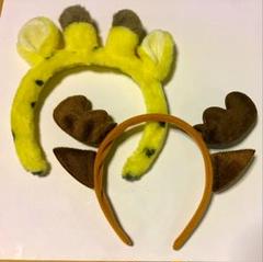 トナカイとキリンのカチューシャ