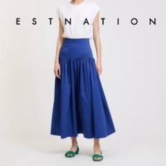 【美品】エストネーション　タイプライター　フレア ギャザースカート　ロング