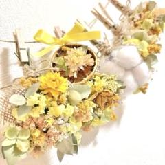 ドライフラワー スワッグ ガーランド ミモザ ユーカリ バラ ヘリクサム