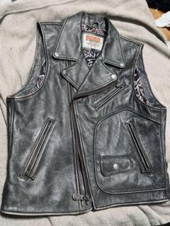 NAKATAKE 日本製　美品　本革本物 レザーライダースベスト vintage