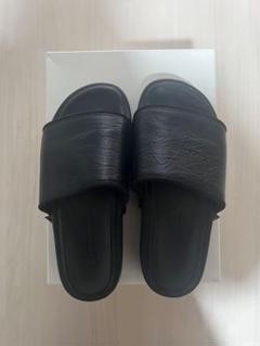 新品 Y-3 SLIDE ヨウジヤマモト 厚底 レザー スライド サンダル