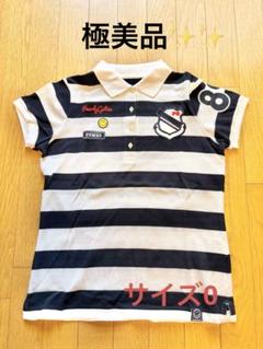 美品　パーリーゲイツ　ポロシャツ　2 着用少 パーリーゲイツ 25周年 半袖ポロシャツ 紺 サイズ1 日本